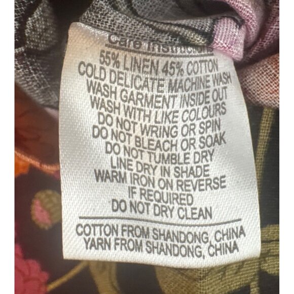 Princess Highway Floral Size 8 Linen Blend Jumpsuit Belt Black Multicolor NWT - Picture 6 of 13